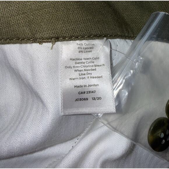 Talbots Supersoft Cargo Pants High Waist Crop Straight Leg Green Size 22W NWT - Picture 3 of 7